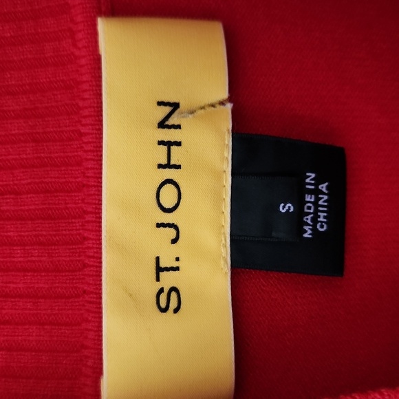 St. John silk/cashmere zip up sequin sweater like new - Picture 6 of 11